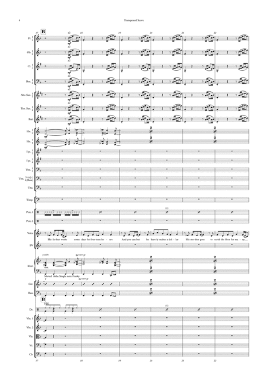 Living For The City Full Orchestra scores gallery preview page 4