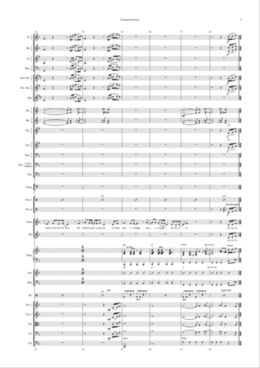 Living For The City Full Orchestra scores gallery preview page 5