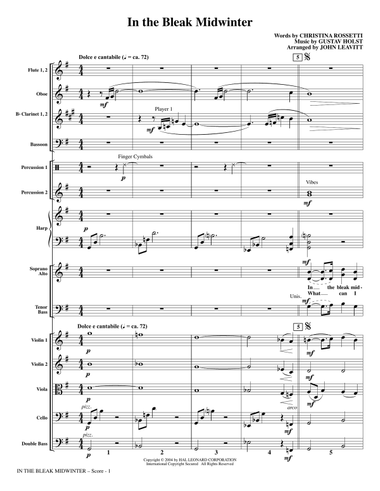 In The Bleak Midwinter (arr. John Leavitt) - Full Score