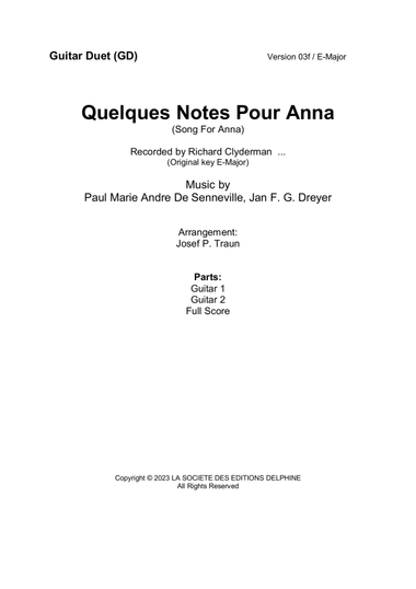 Quelques Notes Pour Anna