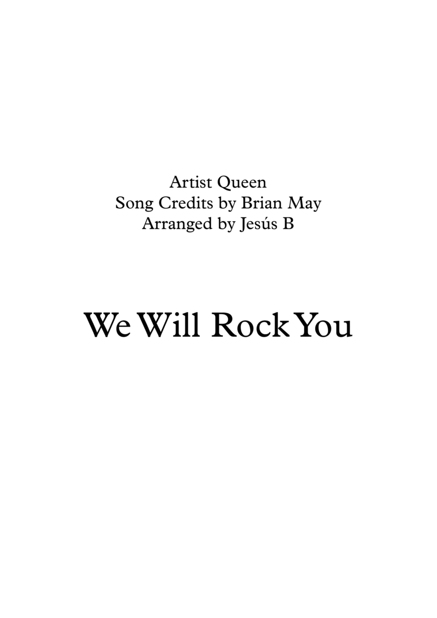 We Will Rock You Orff Instrument scores gallery preview page 1