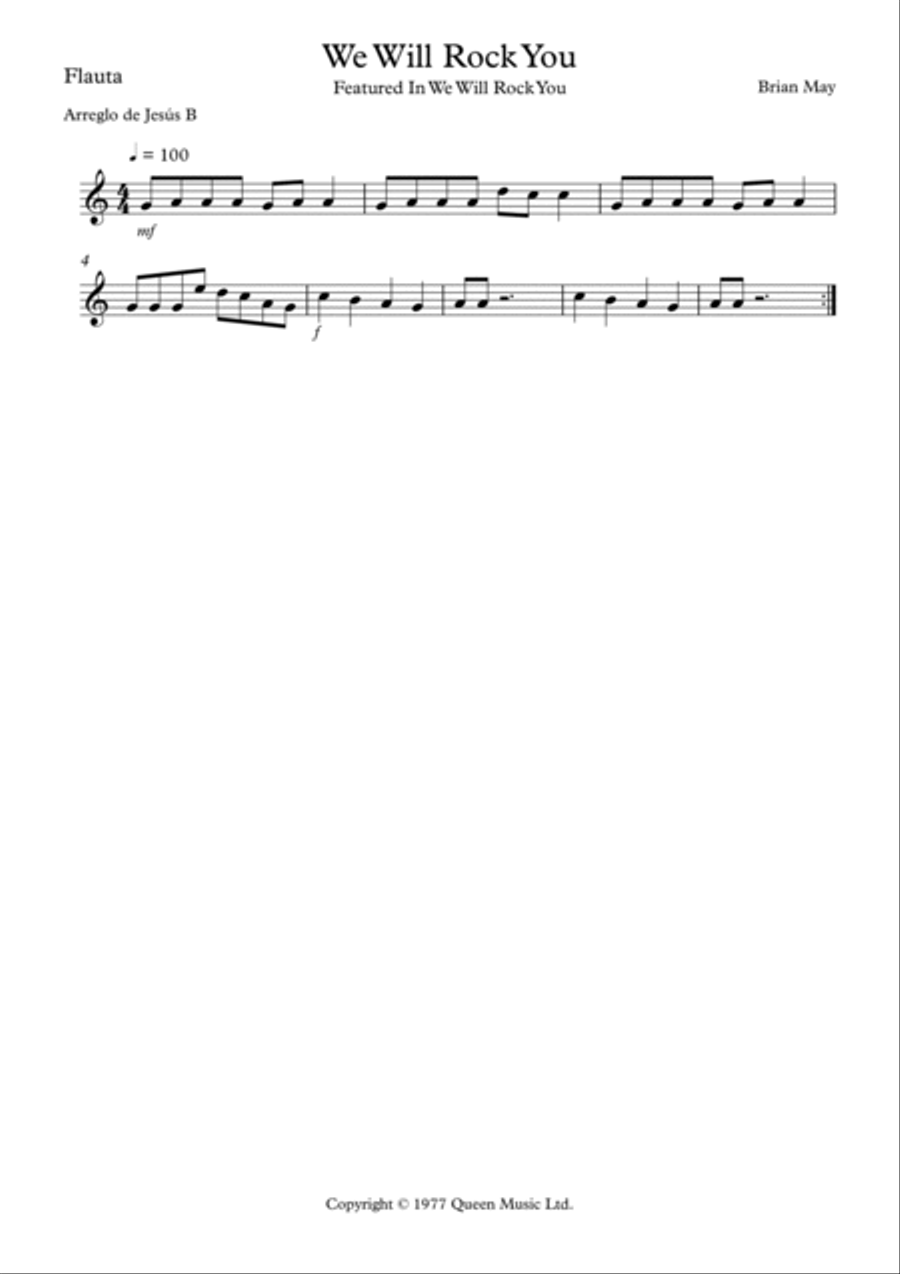 We Will Rock You Orff Instrument scores gallery preview page 3