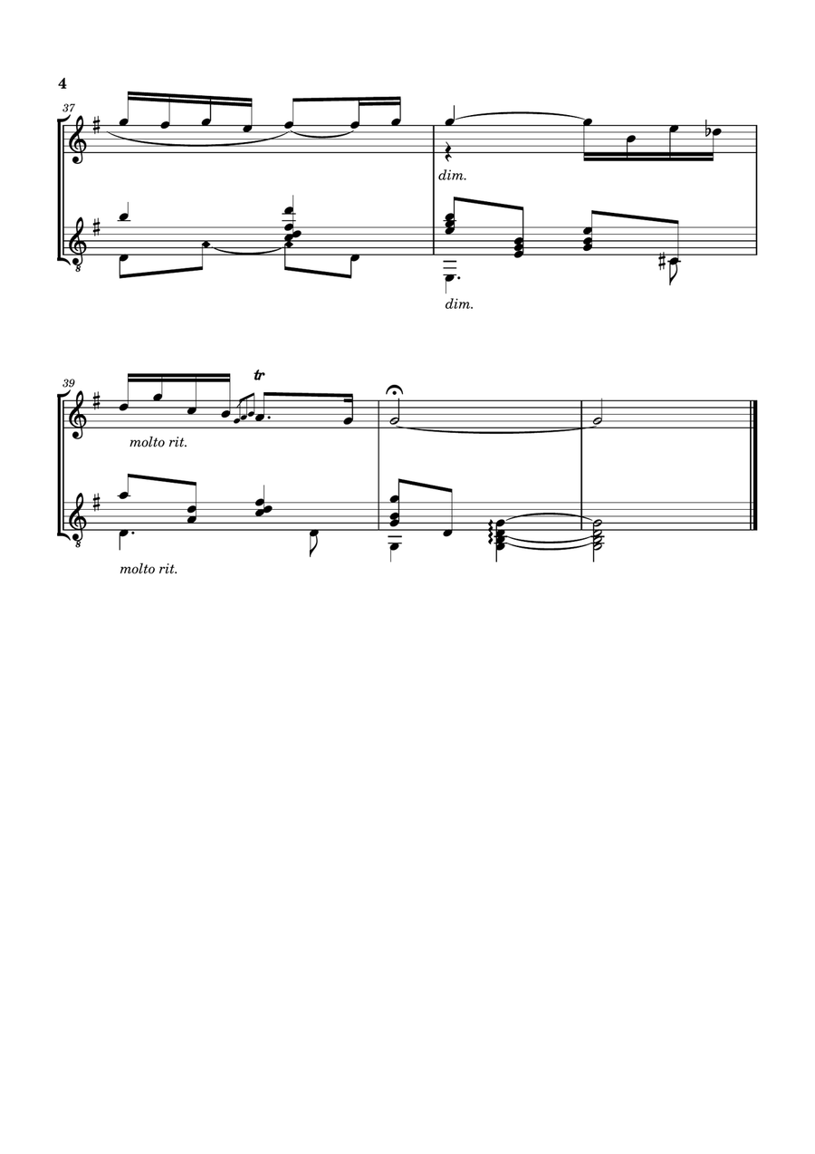 ARIOSO (CANTATA BWV 156) FOR FLUTE AND GUITAR Flute scores gallery preview page 5