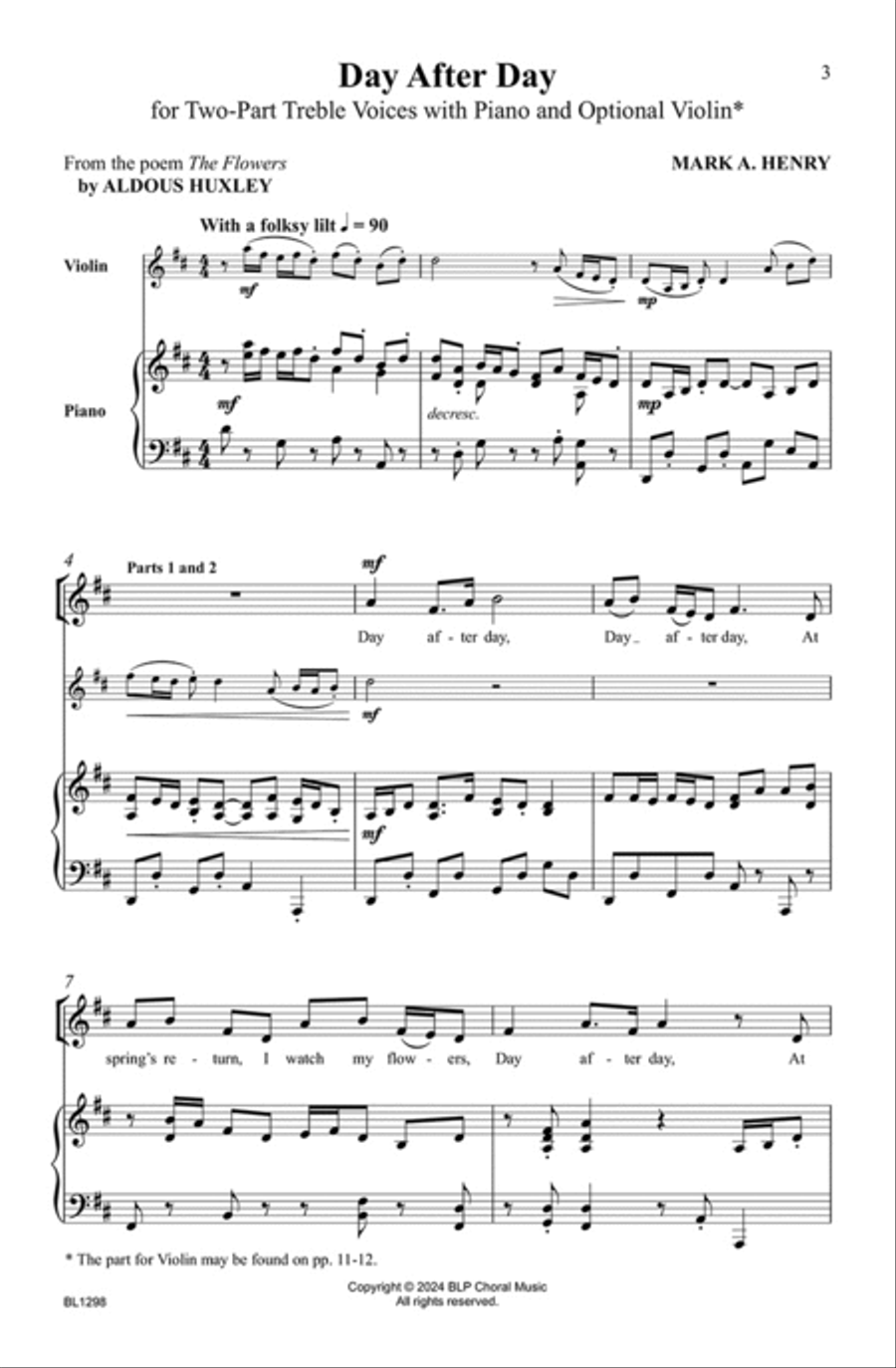 Day After Day Day After Day Choir scores gallery preview page 2