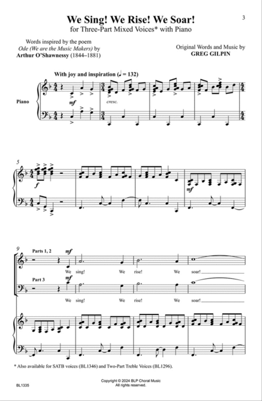 We Sing! We Rise! We Soar! Choir scores gallery preview page 2