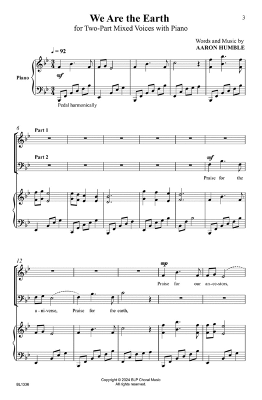 We Are the Earth Choir scores gallery preview page 2