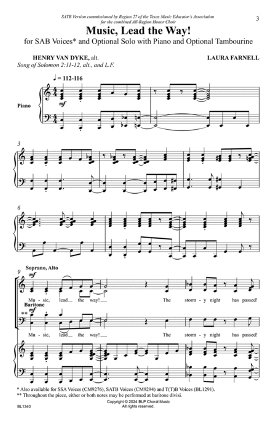 Music, Lead the Way! Choir scores gallery preview page 2