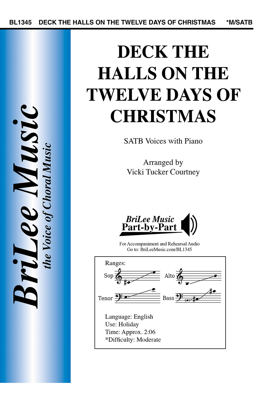 Deck the Halls on the Twelve Days of Christmas 4-Part scores gallery preview page 1