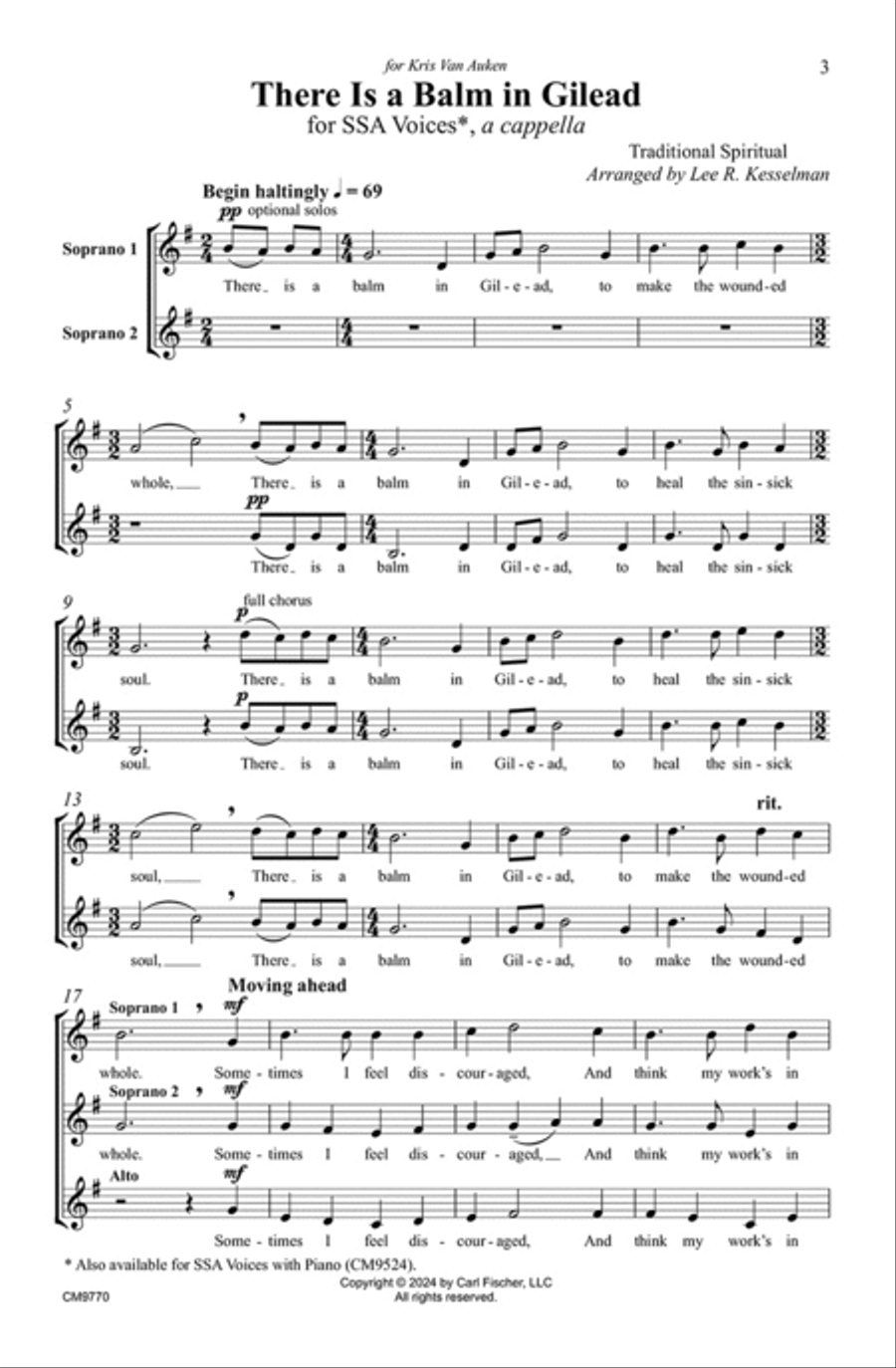 There is a Balm in Gilead SSA scores gallery preview page 2