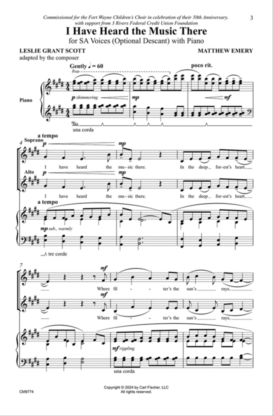 I Have Heard the Music There Choir scores gallery preview page 2