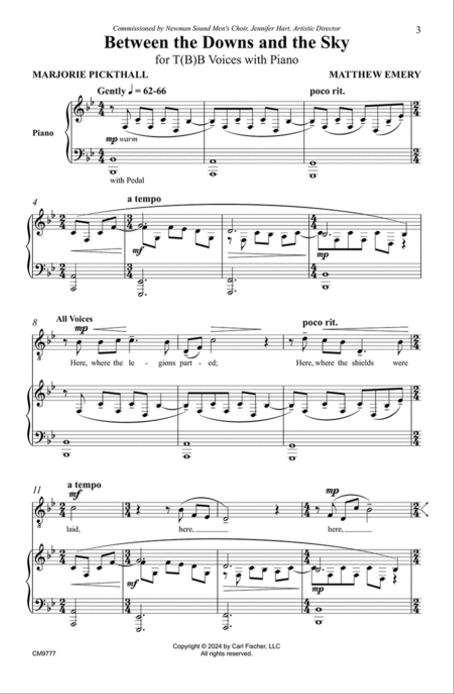 Between the Downs and the Sky 3-Part scores gallery preview page 2