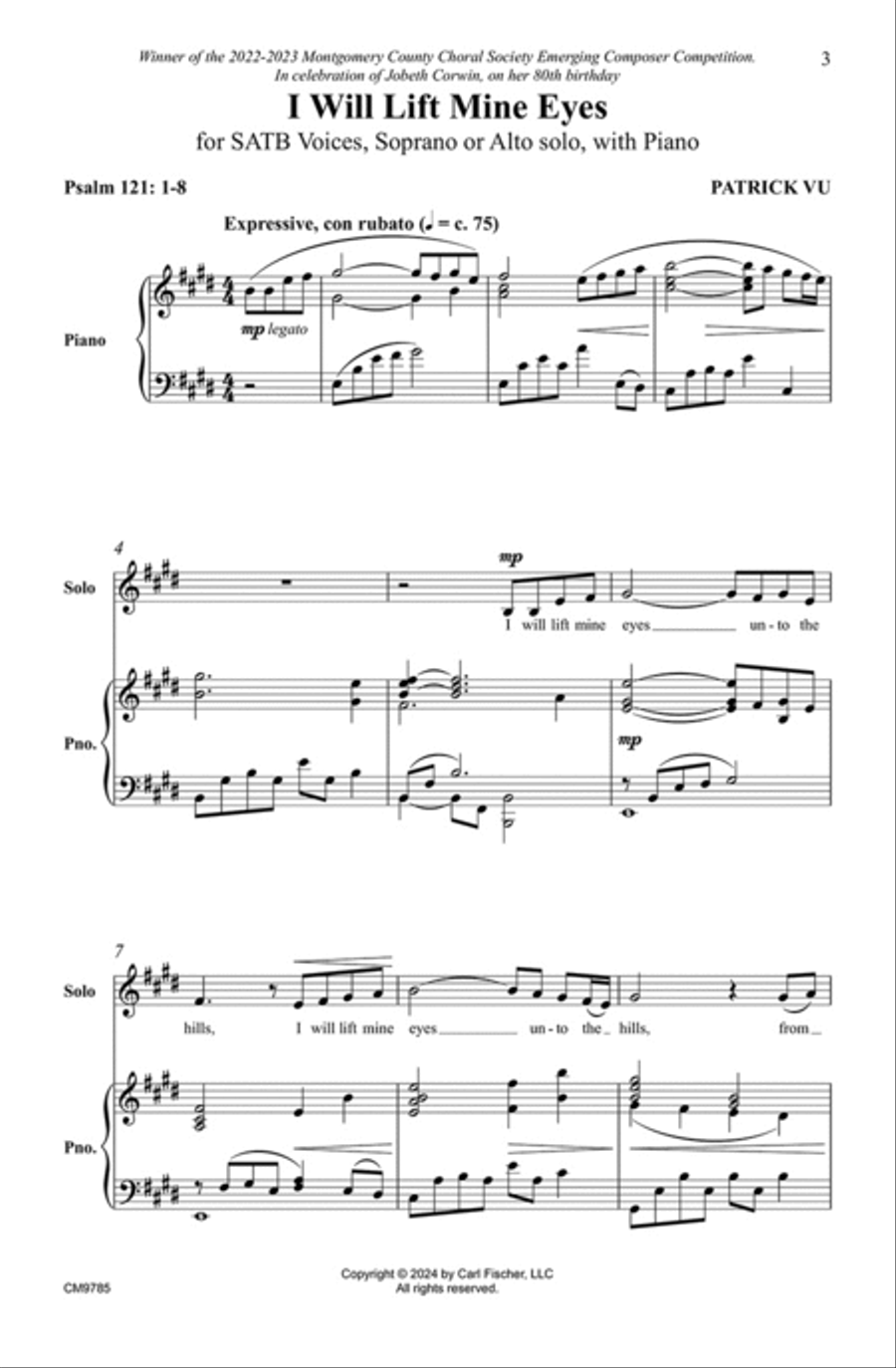 I Will Lift Mine Eyes Choir scores gallery preview page 2