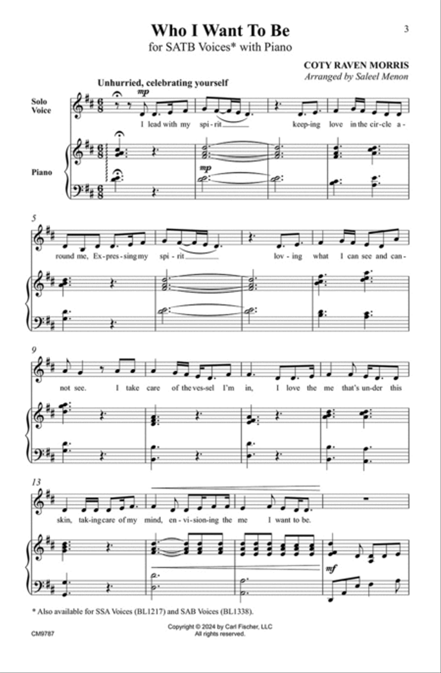 Who I Want To Be 4-Part scores gallery preview page 2
