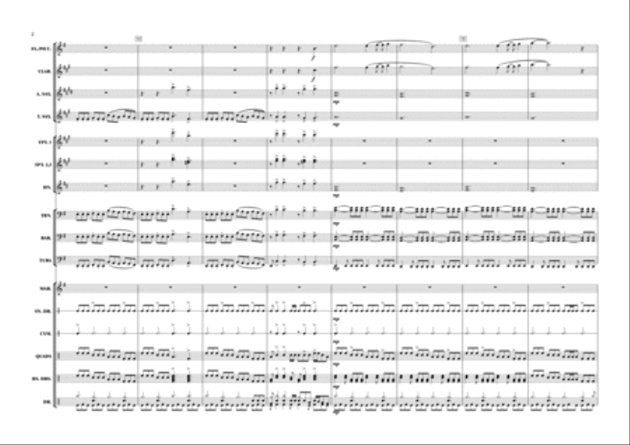 The Rising Fighting Spirit Marching Band scores gallery preview page 3