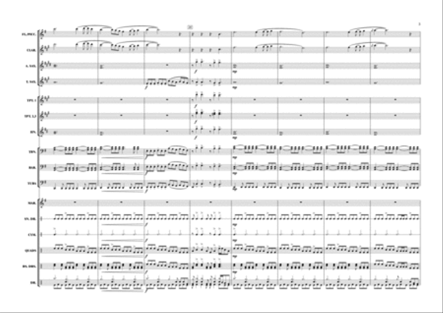 The Rising Fighting Spirit Marching Band scores gallery preview page 4