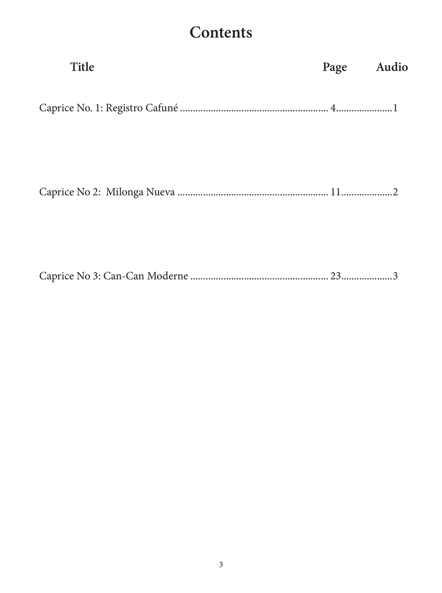 3 Caprices for Guitar Acoustic Guitar scores gallery preview page 4