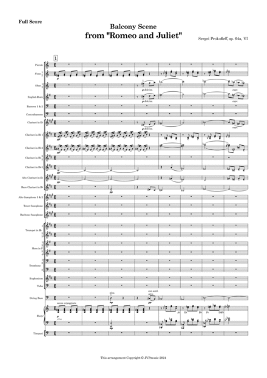 Balcony Scene and Tybalt's Death from Romeo And Juliet Concert Band scores gallery preview page 2