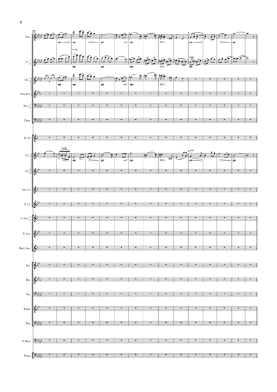 Balcony Scene and Tybalt's Death from Romeo And Juliet Concert Band scores gallery preview page 4
