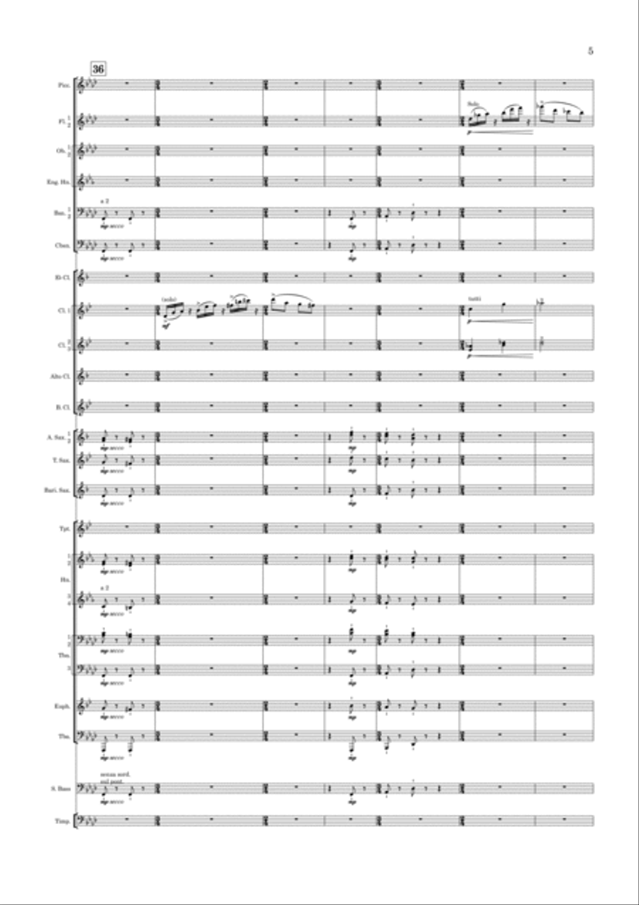 Balcony Scene and Tybalt's Death from Romeo And Juliet Concert Band scores gallery preview page 5