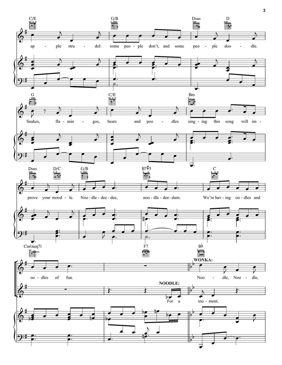 For A Moment (from Wonka) Piano, Vocal, Guitar scores gallery preview page 3