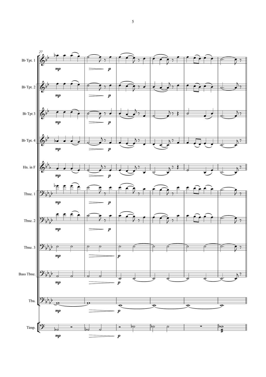 Dead March (Saul) Dead March (Saul) Brass Ensemble scores gallery preview page 5