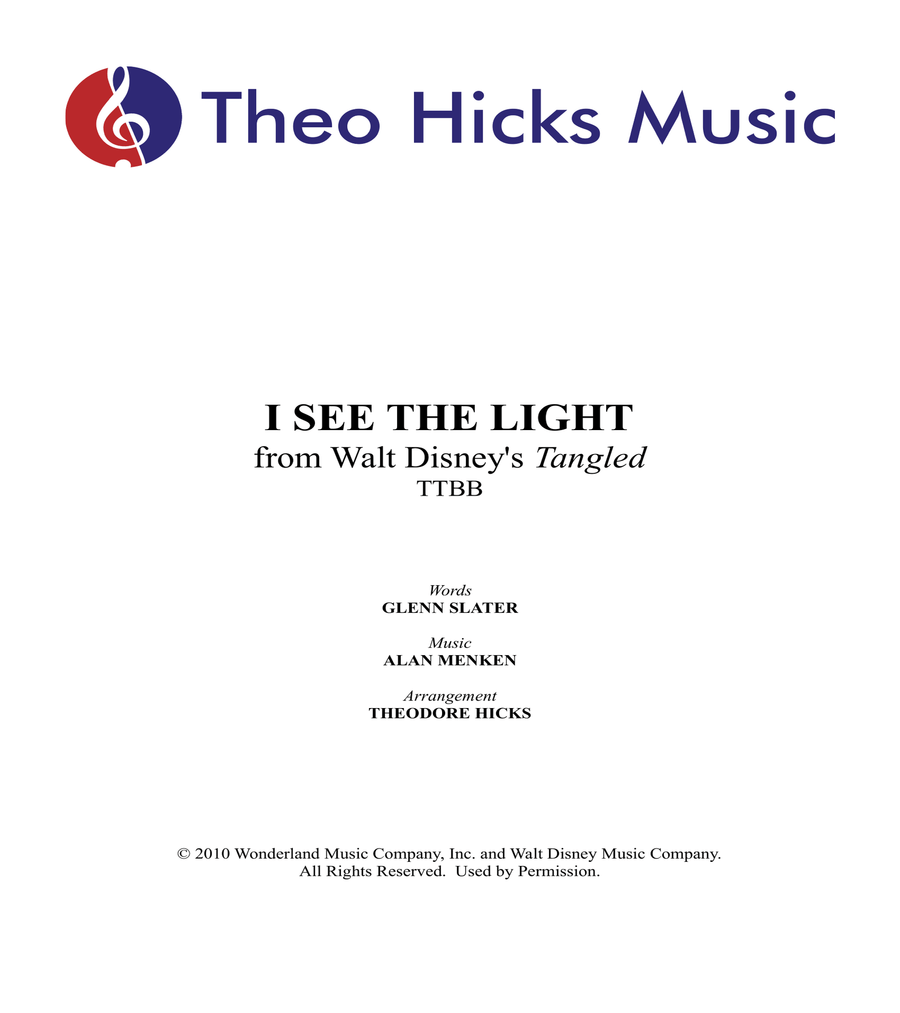I See The Light TTBB scores gallery preview page 1