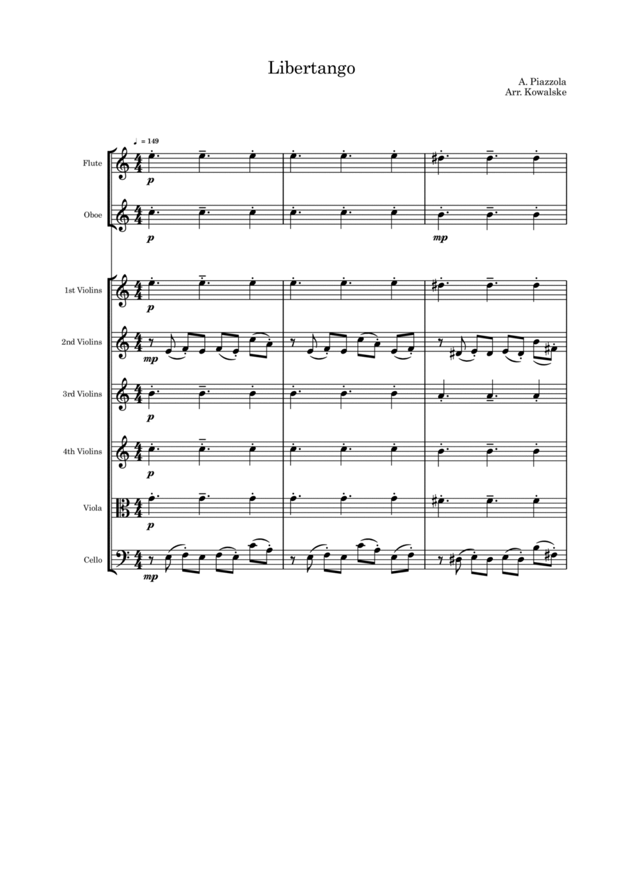 Libertango Flute scores gallery preview page 1