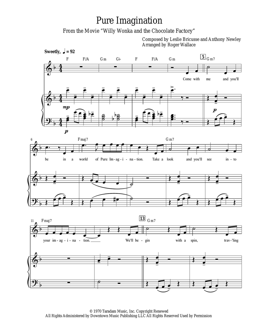 Pure Imagination B-Flat Trumpet scores gallery preview page 3