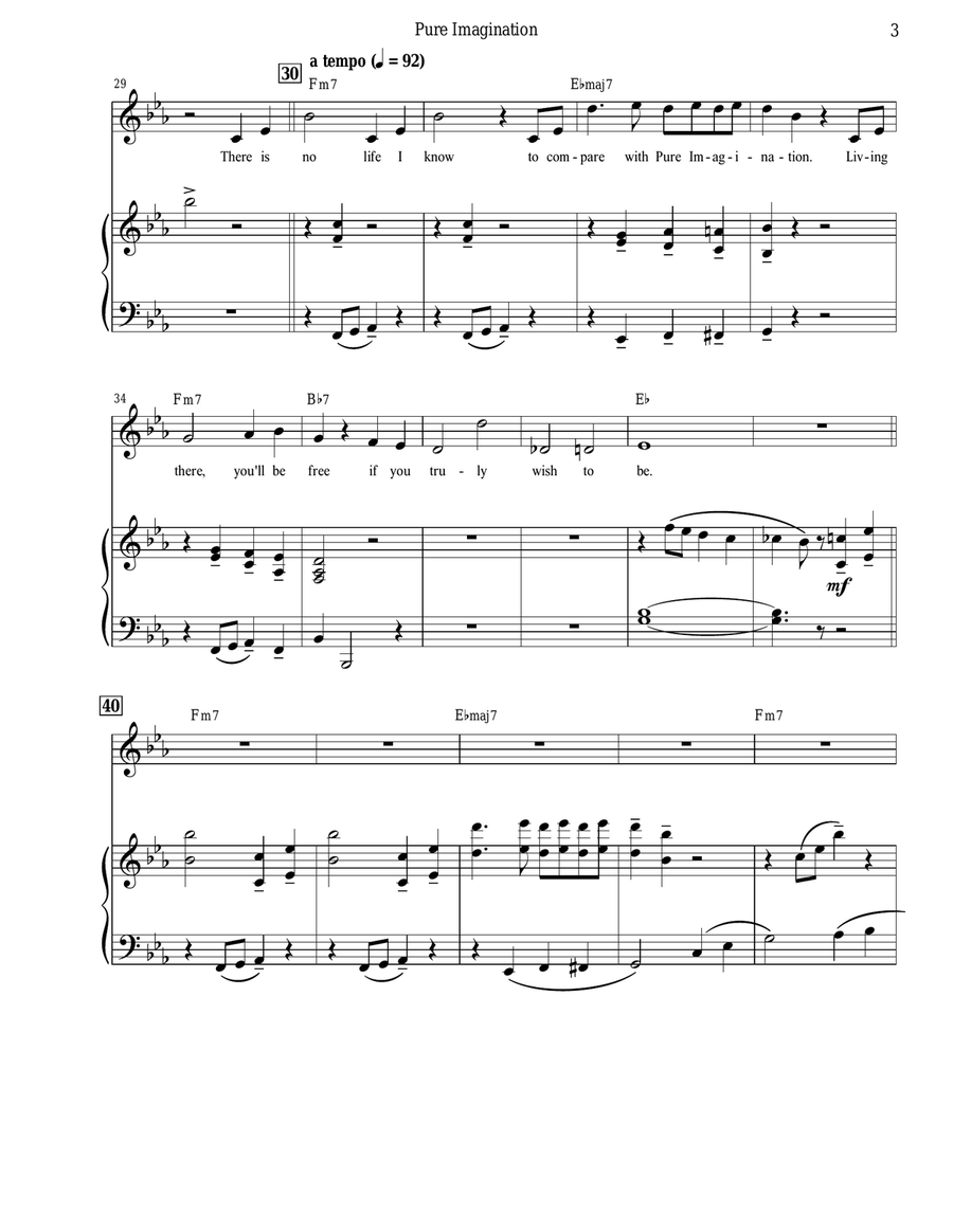 Pure Imagination B-Flat Trumpet scores gallery preview page 5