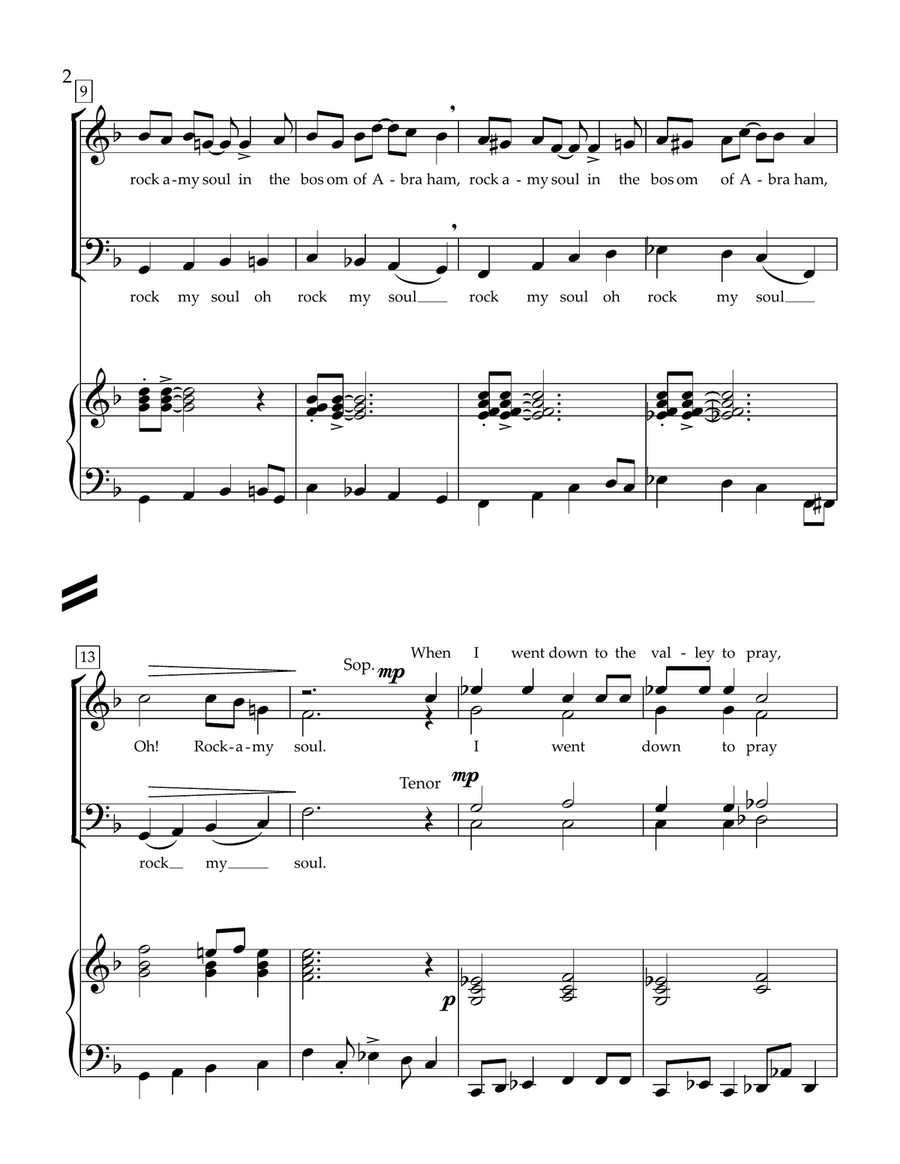 Rock-A-My-Soul Rock-A-My-Soul 4-Part scores gallery preview page 2