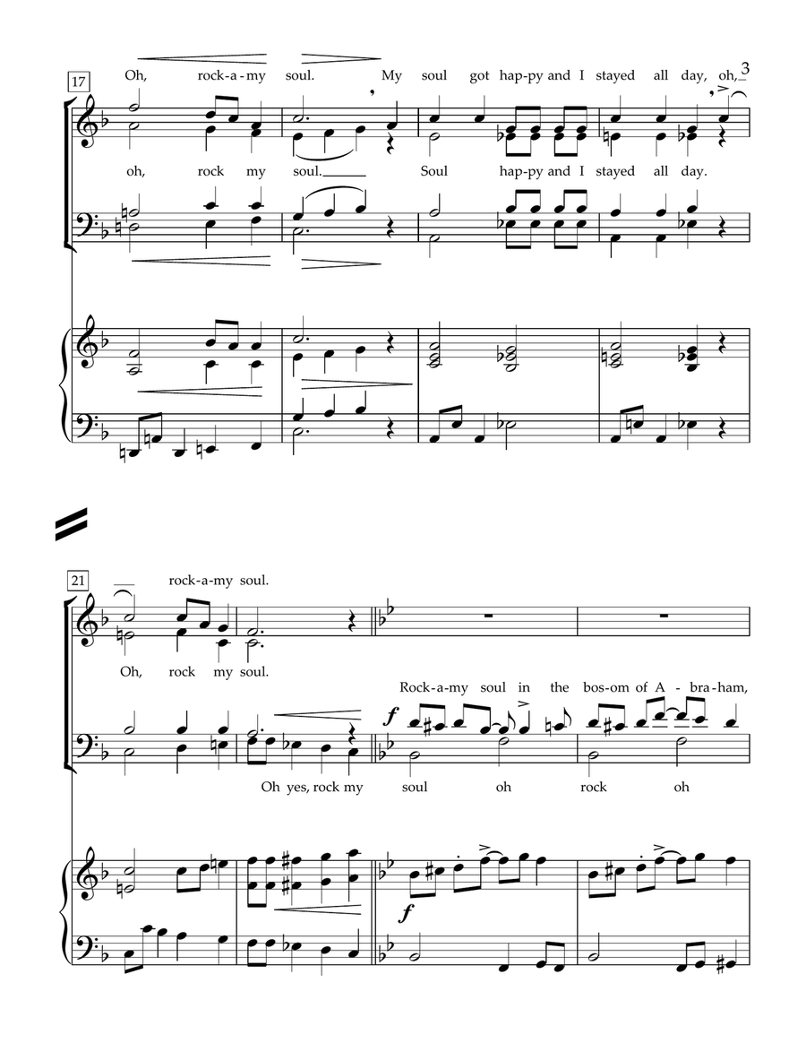 Rock-A-My-Soul Rock-A-My-Soul 4-Part scores gallery preview page 3