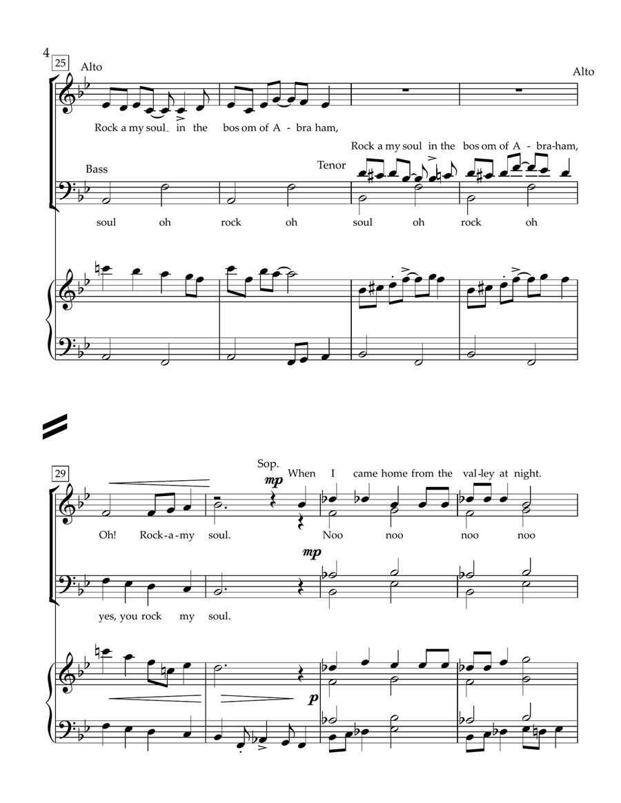 Rock-A-My-Soul Rock-A-My-Soul 4-Part scores gallery preview page 4