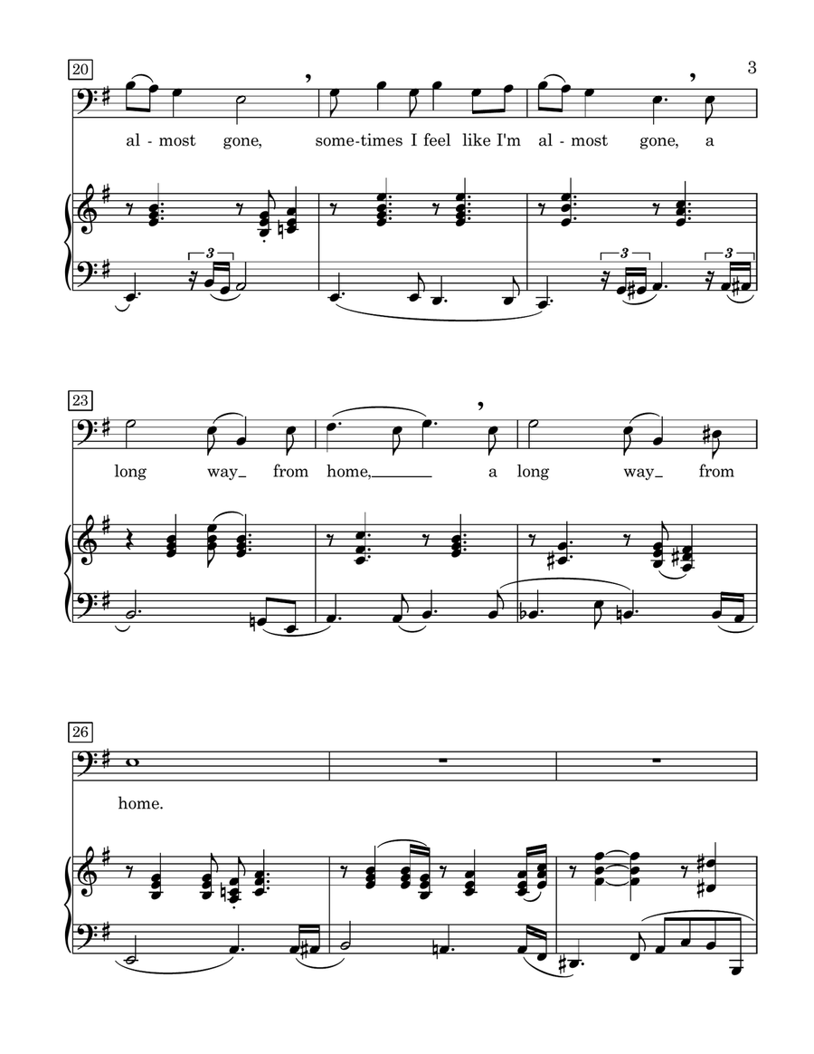 Sometimes I Feel Like a Motherless Child Bass Voice scores gallery preview page 3