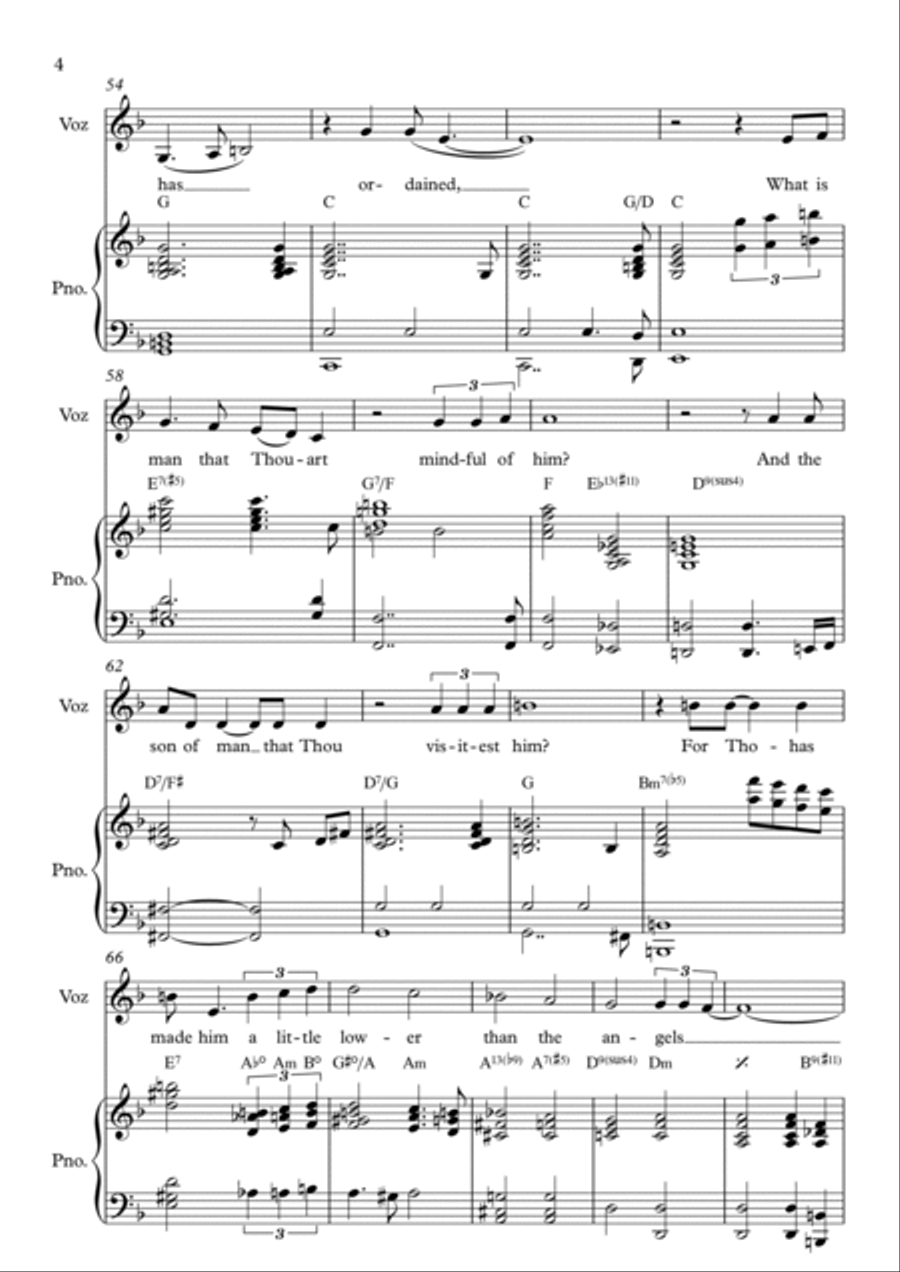 Psalm 8 Piano, Vocal, Guitar scores gallery preview page 4