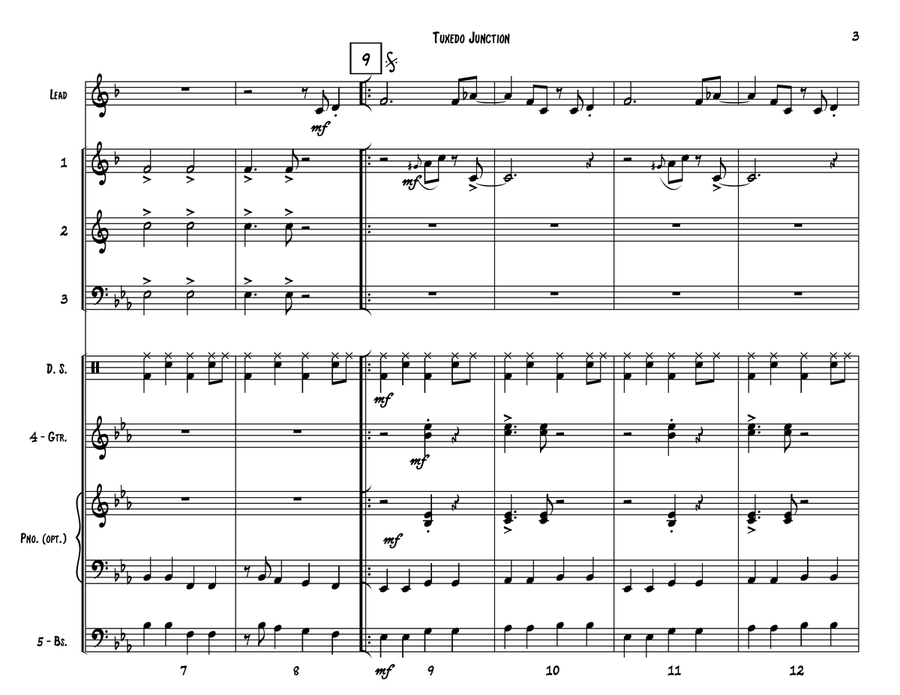 Tuxedo Junction Small Ensemble scores gallery preview page 3