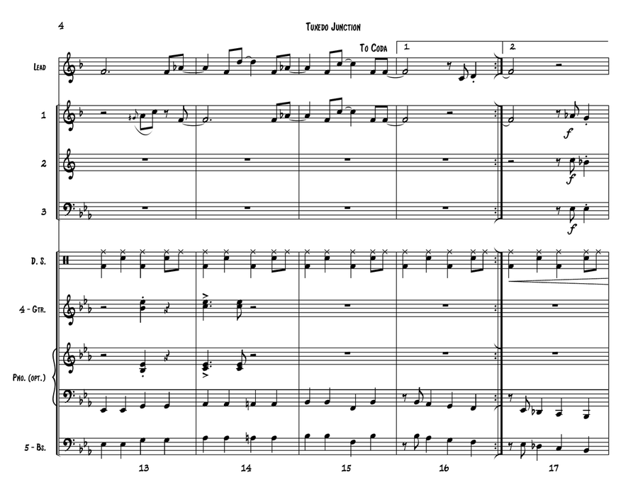 Tuxedo Junction Small Ensemble scores gallery preview page 4