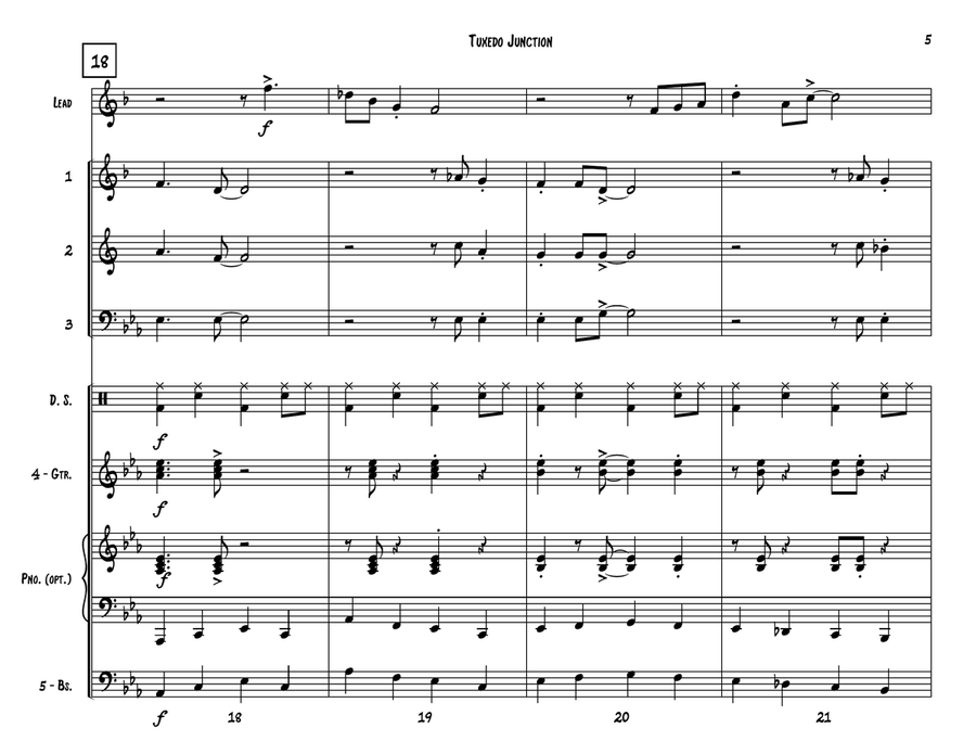 Tuxedo Junction Small Ensemble scores gallery preview page 5