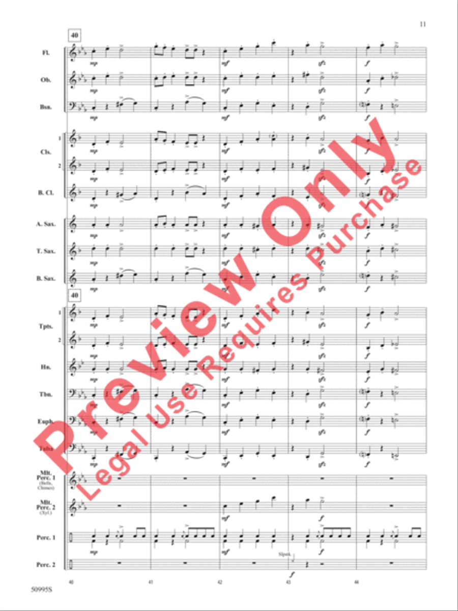 Pranks of the Pesky Poltergeist Concert Band scores gallery preview page 12