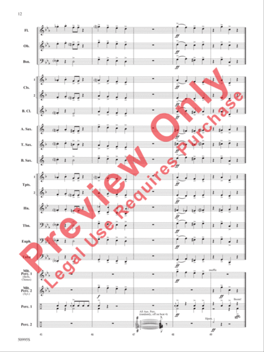 Pranks of the Pesky Poltergeist Concert Band scores gallery preview page 13