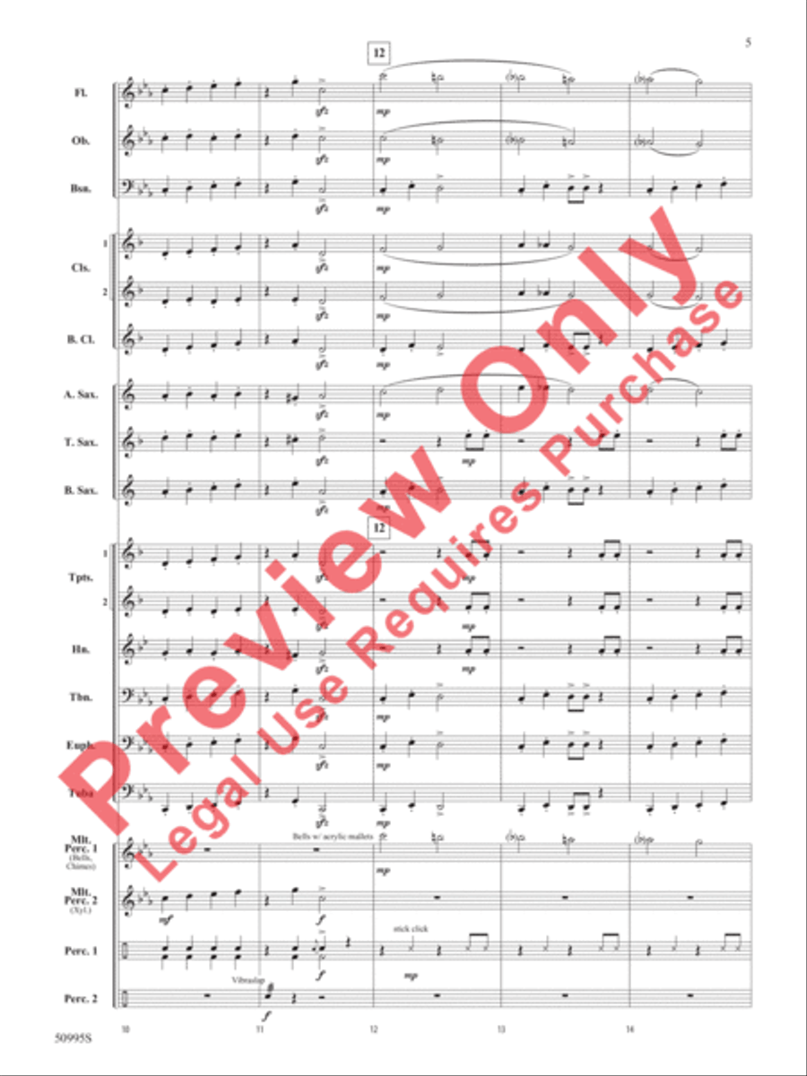 Pranks of the Pesky Poltergeist Concert Band scores gallery preview page 6