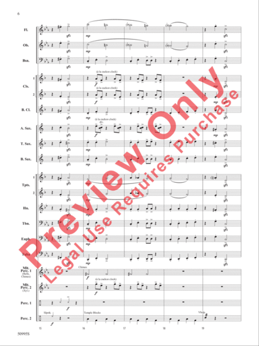 Pranks of the Pesky Poltergeist Concert Band scores gallery preview page 7