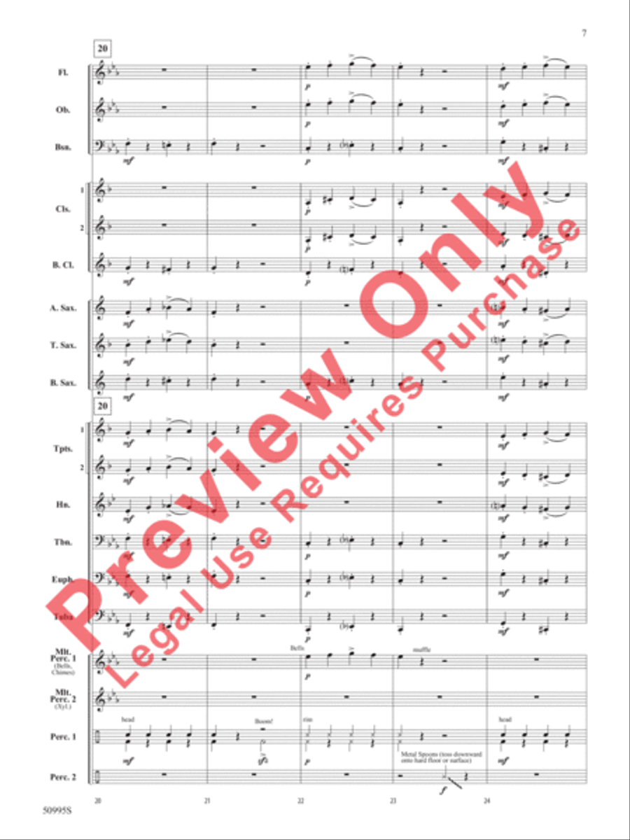 Pranks of the Pesky Poltergeist Concert Band scores gallery preview page 8