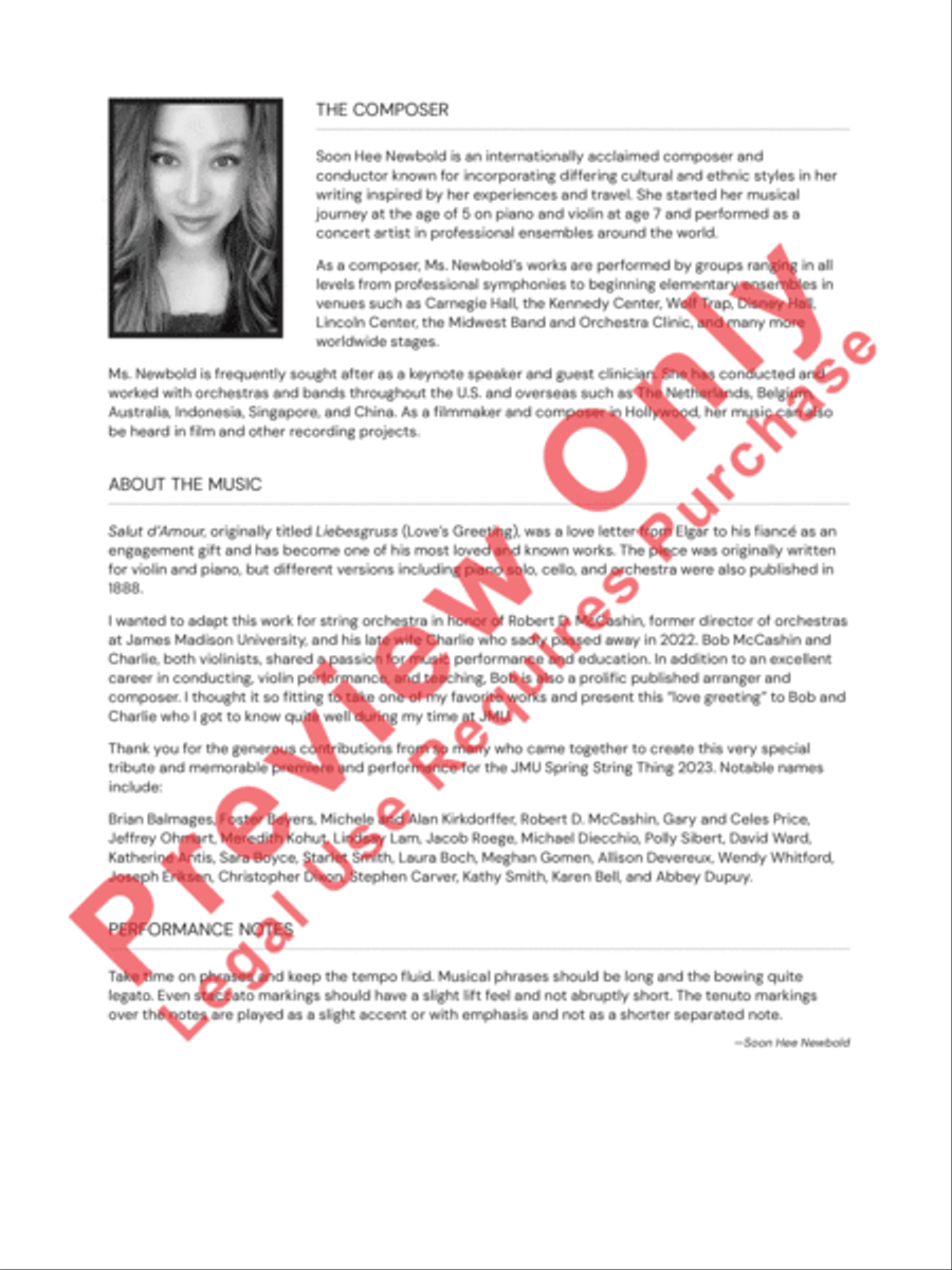 Salut d'Amour Salut d'Amour String Orchestra scores gallery preview page 3