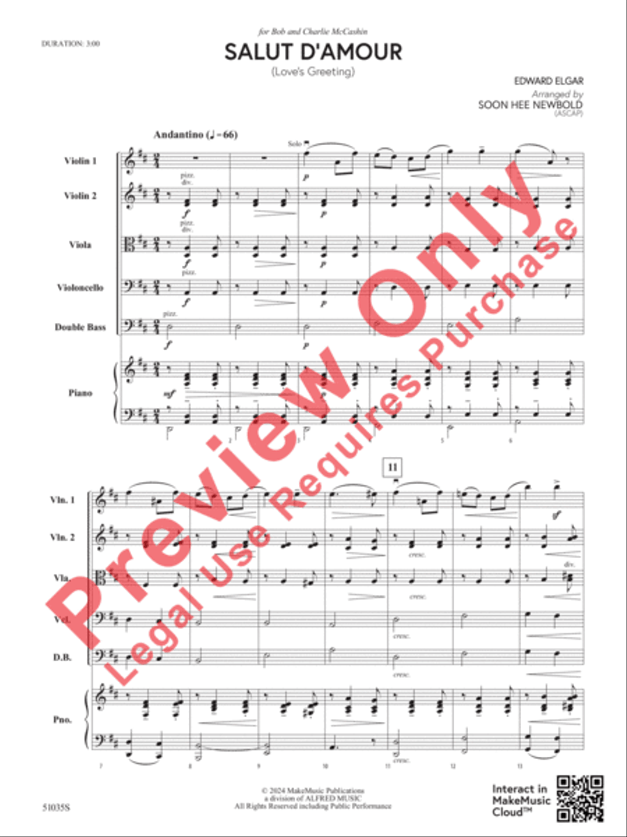 Salut d'Amour Salut d'Amour String Orchestra scores gallery preview page 4