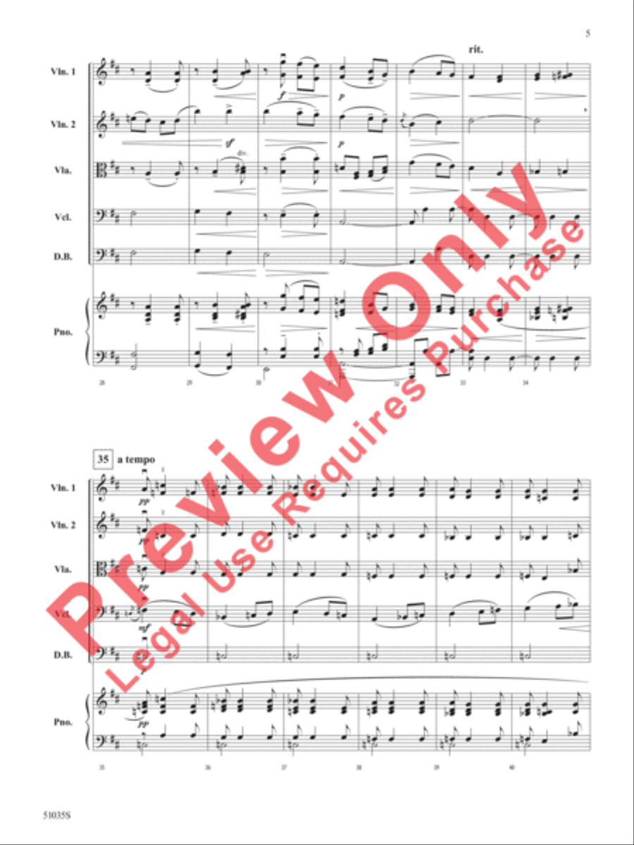 Salut d'Amour Salut d'Amour String Orchestra scores gallery preview page 6