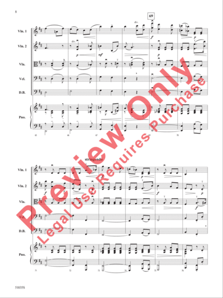 Salut d'Amour Salut d'Amour String Orchestra scores gallery preview page 9