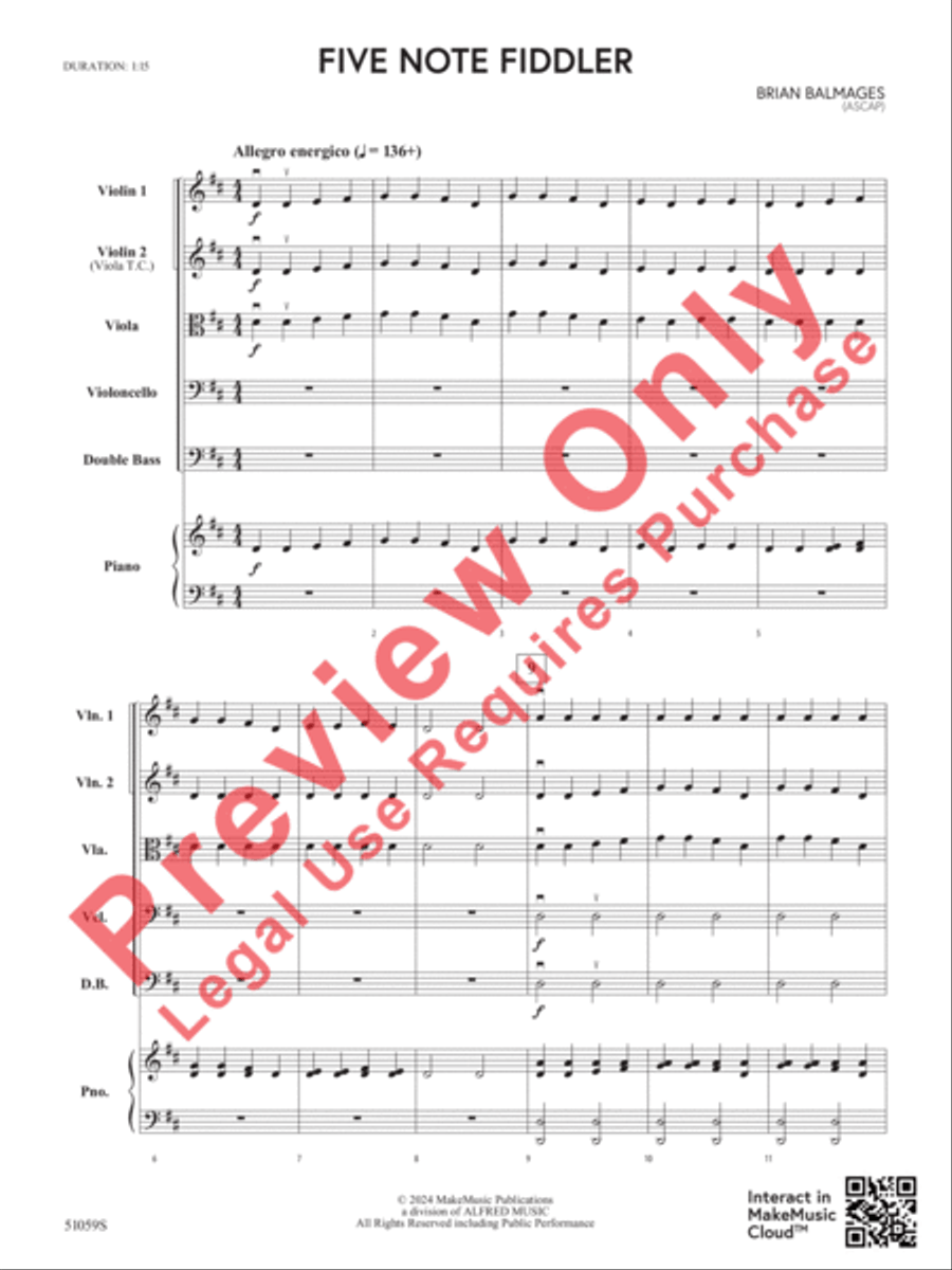 Five Note Fiddler Five Note Fiddler String Orchestra scores gallery preview page 4
