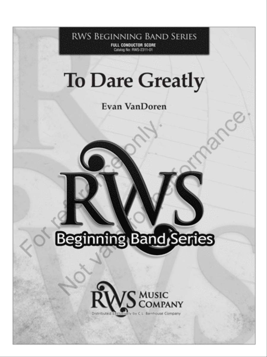 To Dare Greatly To Dare Greatly Concert Band scores gallery preview page 2