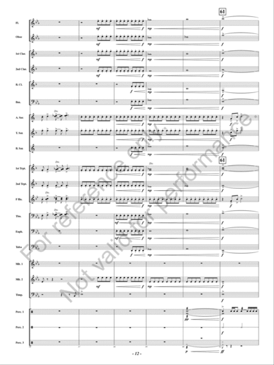 Flying Fortress Flying Fortress Concert Band scores gallery preview page 13