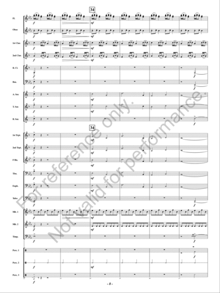 Flying Fortress Flying Fortress Concert Band scores gallery preview page 9